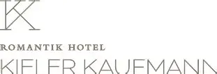 Logo for Romantik Hotel Kieler Kaufmann with elegant serif typography, indicating a luxury hotel brand.