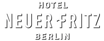 Hotel Neuer-Fritz Berlin sign in outlined lettering